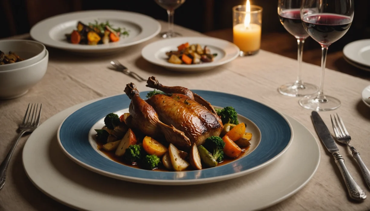 confit de canard et vin